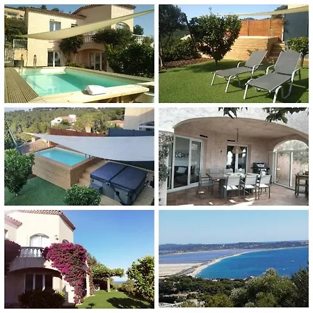 Hyeres Mont Des Oiseaux Vue Mer Villa 180 M2 Piscine Spa Villa *